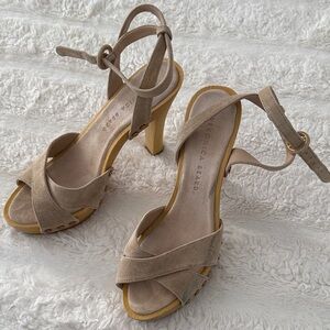 Veronica Beard Beige Suede Heels